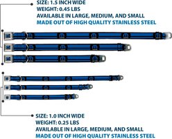 Buckle-Down Mopar Logo Stripe Dog Collar, Large: 20 to 31-in neck, 1.5-in wide slide 2 of 8