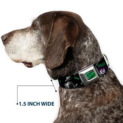 Show full view: Buckle-Down DC Comics Joker Die Laughing Haha Dog Collar, Medium: 11 to 16.5-in neck, 1-in wide slide 7 of 8
