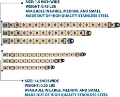 Buckle-Down The Wizarding World of Harry Potter Butterbeer Diamond Logo Dog Collar, Medium: 16 to 23-in neck, 1.5-in wide slide 2 of 8