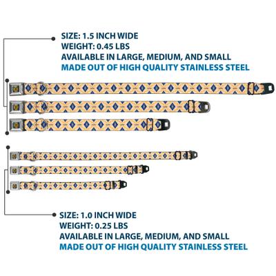 Show full view: Buckle-Down The Wizarding World of Harry Potter Butterbeer Diamond Logo Dog Collar, Small: 13 to 17-in neck, 1.5-in wide slide 3 of 8
