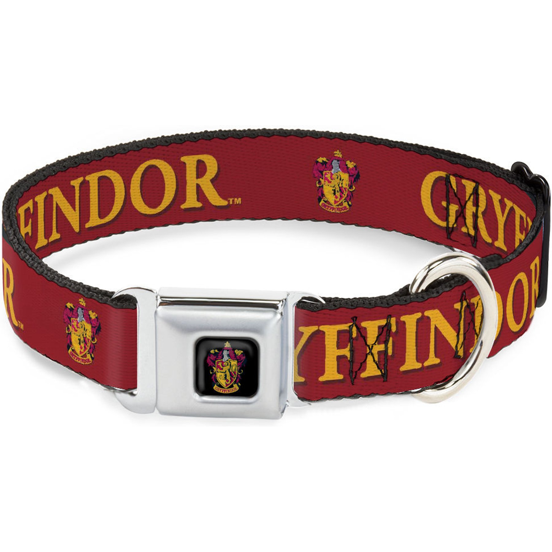 Buckle-Down The Wizarding World of Harry Potter Gryffindor Crest Dog Collar, Small: 13 to 17-in neck, 1.5-in wide