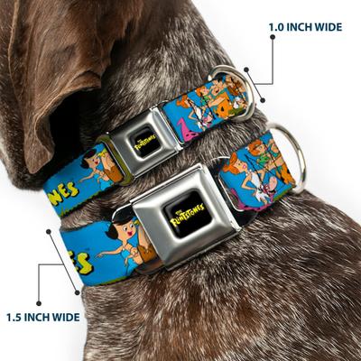 Show full view: Buckle-Down The Flintstones & Rubbles Group Pose Dog Collar, Large: 20 to 31-in neck, 1.5-in wide slide 2 of 8