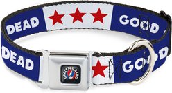 Buckle-Down Grateful Dead Good Ol Grateful Dead Text & Stars Dog Collar, Small: 9.5 to 13-in neck, 1-in wide