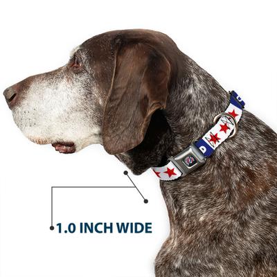 Show full view: Buckle-Down Grateful Dead Good Ol Grateful Dead Text & Stars Dog Collar, Small: 9.5 to 13-in neck, 1-in wide slide 7 of 9