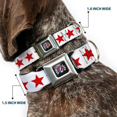 Show full view: Buckle-Down Grateful Dead Good Ol Grateful Dead Text & Stars Dog Collar, Small: 9.5 to 13-in neck, 1-in wide slide 3 of 9