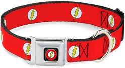 Buckle-Down DC Comics Flash Logo Dog Collar, Small: 13 to 17-in neck, 1.5-in wide