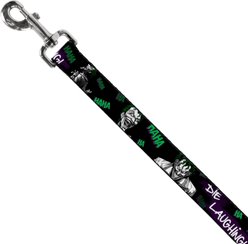 Buckle-Down DC Comics Joker Die Laughing Haha Polyester Dog Leash, Green, 4-ft long, 1-in wide slide 2 of 6