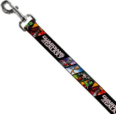 Show full view: Buckle-Down Marvel Comics Guardians of the Galaxy Character Pose Blocks Polyester Dog Leash, Black, 6-ft long, 1-in wide slide 3 of 7