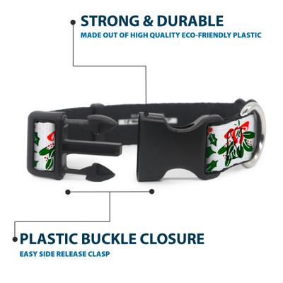 Show full view: Buckle-Down Holly & Mistletoe Dog Collar, Medium slide 4 of 9