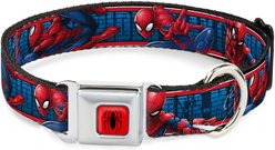 Buckle-Down Spider-Man Action Poses Seatbelt Buckle Dog Collar, Small
