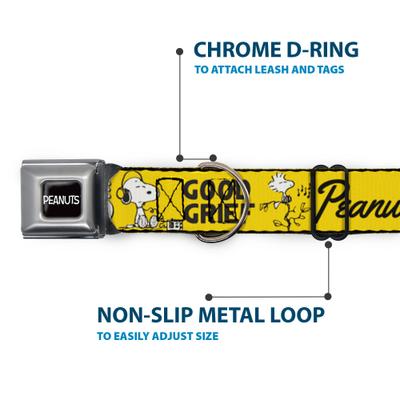 Show full view: Buckle-Down Peanuts Worldwide LLC Peanuts Gang Since 1950 Good Grief Group Pose Dog Collar, Medium: 11 to 16.5-in neck, 1-in wide slide 5 of 8