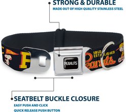 Buckle-Down Peanuts Worldwide LLC Peanuts Athletic Club Poses & Quotes Dog Collar, Small: 13 to 17-in neck, 1.5-in wide slide 2 of 8