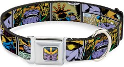 Buckle-Down Marvel Comics Thanos Comic Scene Blocks Dog Collar, Large: 15 to 24-in neck, 1-in wide