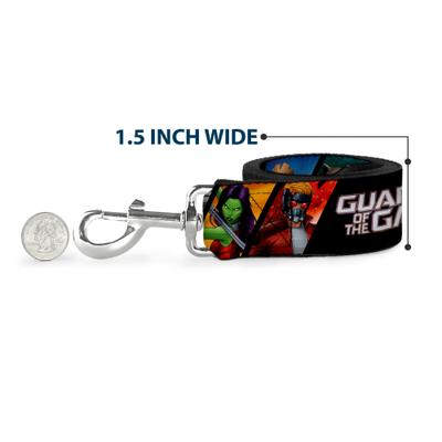 Show full view: Buckle-Down Marvel Comics Guardians of the Galaxy Character Pose Blocks Polyester Dog Leash, Black, 6-ft long, 1-in wide slide 7 of 7