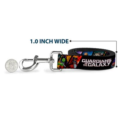 Show full view: Buckle-Down Marvel Comics Guardians of the Galaxy Character Pose Blocks Polyester Dog Leash, Black, 6-ft long, 1-in wide slide 6 of 7