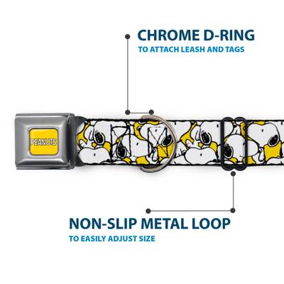 Show full view: Buckle-Down Peanuts Worldwide LLC Peanuts Snoopy Pose Dog Collar, Small: 9.5 to 13-in neck, 1-in wide slide 5 of 8