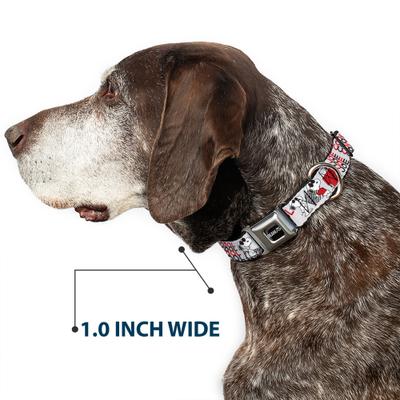 Show full view: Buckle-Down Peanuts Worldwide LLC Peanuts Joe Cool Snoopy Poses & Text Dog Collar, Small: 9.5 to 13-in neck, 1-in wide slide 6 of 8