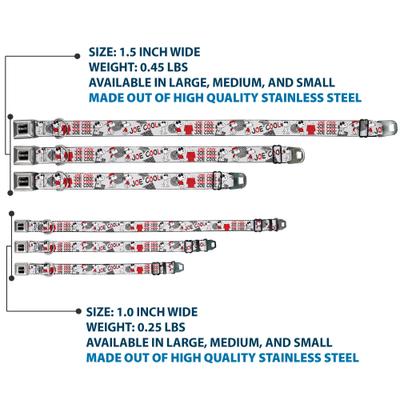 Show full view: Buckle-Down Peanuts Worldwide LLC Peanuts Joe Cool Snoopy Poses & Text Dog Collar, Small: 9.5 to 13-in neck, 1-in wide slide 3 of 8