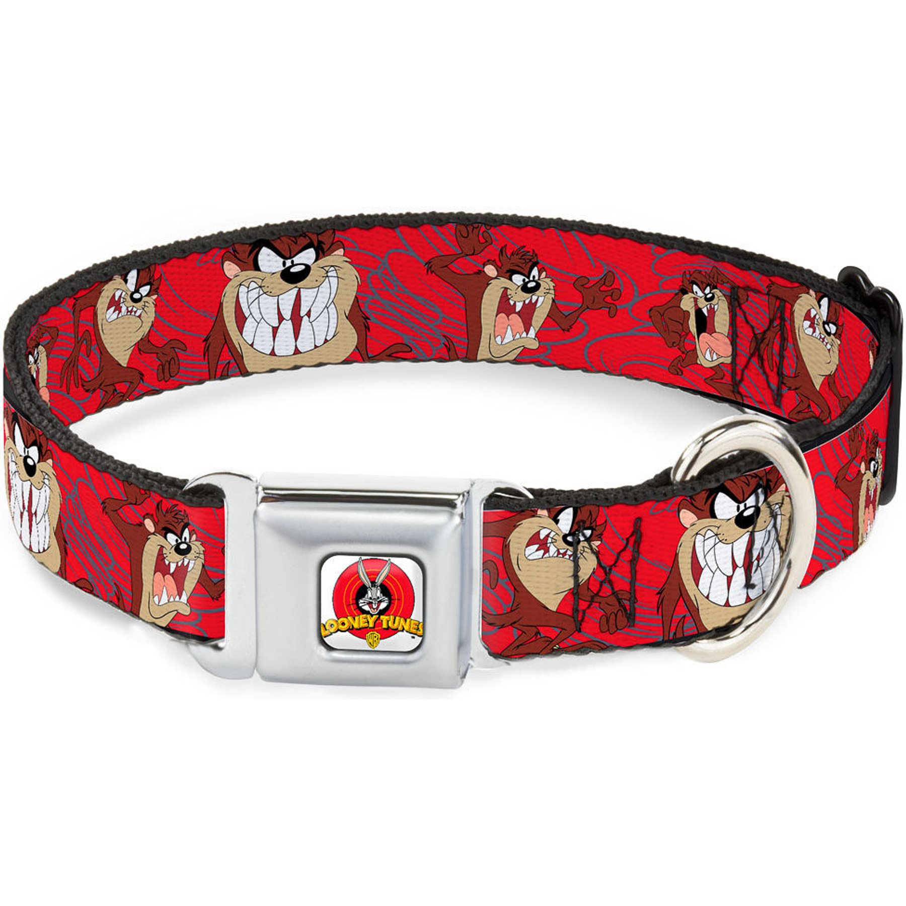 Buckle-Down Looney Tunes Tasmanian Devil Expressions Dog Collar, Medium: 16 to 23-in neck, 1.5-in wide
