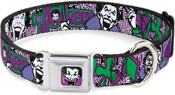 Buckle-Down DC Comics Joker Face Logo Spades Dog Collar, Medium: 16 to 23-in neck, 1.5-in wide