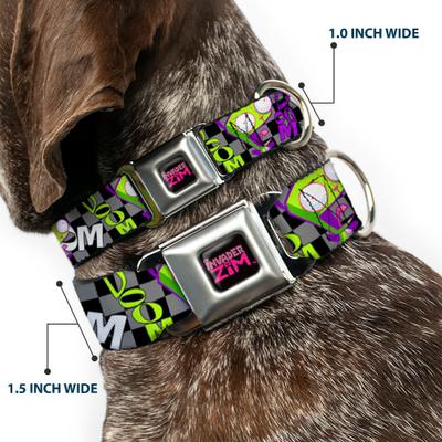 Show full view: Buckle-Down Nickelodeon Invader Zim GIR Doom Pose Dog Collar, Large: 15 to 24-in neck, 1-in wide slide 2 of 8