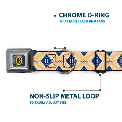 Show full view: Buckle-Down The Wizarding World of Harry Potter Butterbeer Diamond Logo Dog Collar, Small: 13 to 17-in neck, 1.5-in wide slide 5 of 8