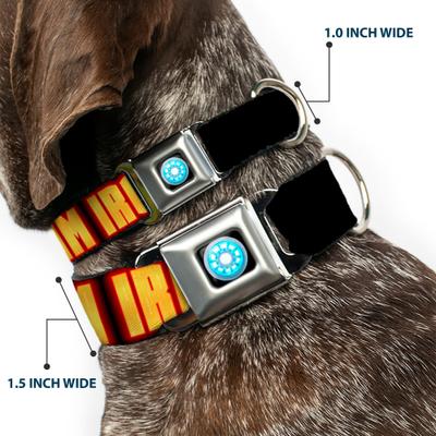 Show full view: Buckle-Down Marvel Comics Iron Man Face I Am Iron Man Dog Collar, Medium: 16 to 23-in neck, 1.5-in wide slide 3 of 9