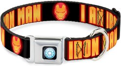 Buckle-Down Marvel Comics Iron Man Face I Am Iron Man Dog Collar, Medium: 16 to 23-in neck, 1.5-in wide