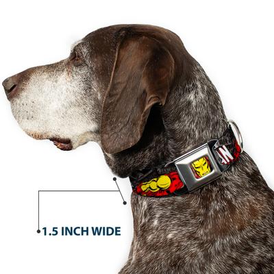 Show full view: Buckle-Down Marvel Comics The Invincible Iron Man Dog Collar, Small: 9.5 to 13-in neck, 1-in wide slide 7 of 8