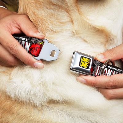 Show full view: Buckle-Down Marvel Comics The Invincible Iron Man Dog Collar, Small: 9.5 to 13-in neck, 1-in wide slide 8 of 8