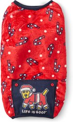 LIFE IS GOOD Rocket Santa Suit Dog Pajamas, Large