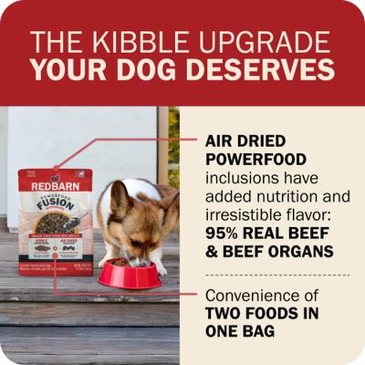 Show full view: Redbarn Powerfood Fusion Air Dried Grain-Free Land Beef & Lamb Recipe Kibble Blend Dry Dog Food, 3.5-lb bag slide 2 of 10