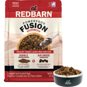Redbarn Powerfood Fusion Air Dried Grain-Free Land Beef & Lamb Recipe Kibble Blend Dry Dog Food, 3.5-lb bag