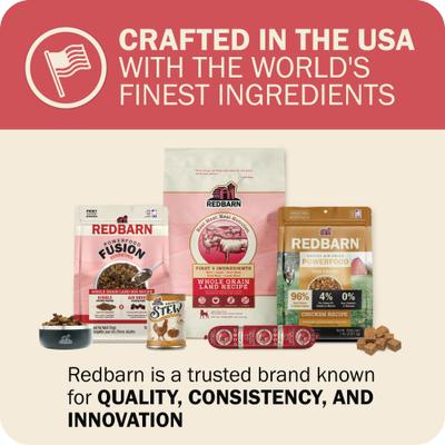 Show full view: Redbarn Powerfood Fusion Air Dried Whole Grain Land Beef & Lamb Recipe Kibble Blend Dry Dog Food, 20-lb bag slide 9 of 10