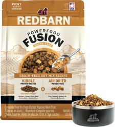 Redbarn Powerfood Fusion Air Dried Grain-Free Sky Chicken & Turkey Recipe Kibble Blend Dry Dog Food, 3.5-lb bag