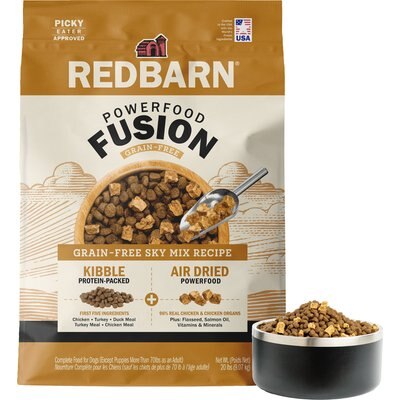 Redbarn Redbarn Powerfood Fusion Air Dried Grain-Free Sky Chicken & Turkey Recipe Kibble Blend Dry Dog Food, 20-lb bag