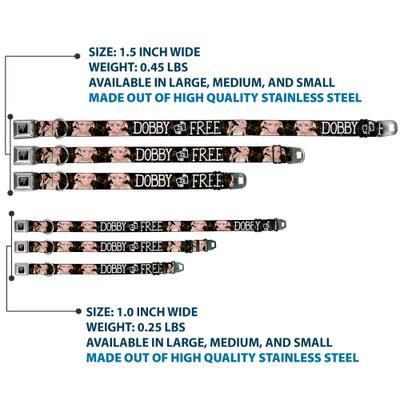 Show full view: Buckle-Down Warner Bros. Dobby Is Free Dog Collar, Large: 20 to 31-in neck, 1.5-in wide slide 4 of 9
