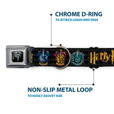 Show full view: Buckle-Down The Wizarding World of Harry Potter Hufflepuff Ravenclaw Gryffindor Slytherin Dog Collar, Large: 20 to 31-in neck, 1.5-in wide slide 6 of 9