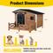 Show in main carousel: Aivituvin Metal Frame Wood Outdoor Dog House, Medium, Dark Brown slide 7 of 8