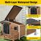 Show in main carousel: Aivituvin Metal Frame Wood Outdoor Dog House, Medium, Dark Brown slide 3 of 8