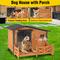 Show in main carousel: Aivituvin Metal Frame Wood Outdoor Dog House, Medium, Brown slide 4 of 9
