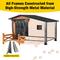 Show in main carousel: Aivituvin AIR7024-IN-HP Metal Frame Wood Outdoor Heated Dog House, Brown, Medium slide 4 of 10