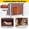 Show in main carousel: Aivituvin AIR43-M-HP Metal Frame Wood Outdoor Heated Dog House, Gray, Large slide 5 of 7