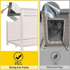 Aivituvin AIR75 43.3-in Heated Metal Frame Outdoor Dog House, Gray, Large slide 2 of 8