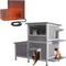 Show in main carousel: Aivituvin Winter-Proof Feral Insulation Liner Wood Outdoor Heated Cat House, Gray, Medium slide 1 of 7