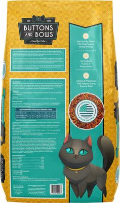 Show full view: Buttons & Bows Gourmet Blend High-Protein Dry Cat Food, 18-lb bag slide 3 of 3