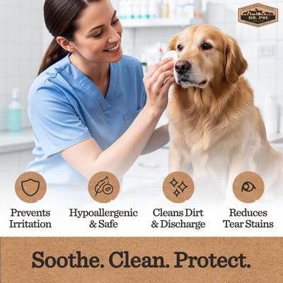 Show full view: Dr. Pol Hypoallergenic Oatmeal Scented Dog & Cat Tear Stain Remover Grooming Wipes, 100 count slide 2 of 7
