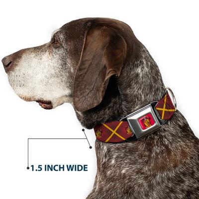 Show full view: Buckle-Down The Wizarding World of Harry Potter Gryffindor Crest Plaid Dog Collar, Large: 20 to 31-in neck, 1.5-in wide slide 8 of 9
