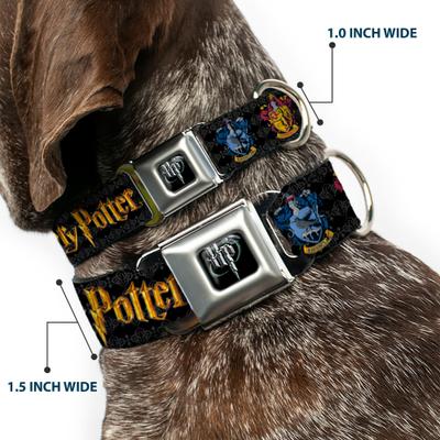 Show full view: Buckle-Down The Wizarding World of Harry Potter Hufflepuff Ravenclaw Gryffindor Slytherin Dog Collar, Large: 20 to 31-in neck, 1.5-in wide slide 3 of 9