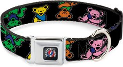 Buckle-Down Grateful Dead Dancing Bears Close Up Dog Collar, Large: 15 to 24-in neck, 1-in wide